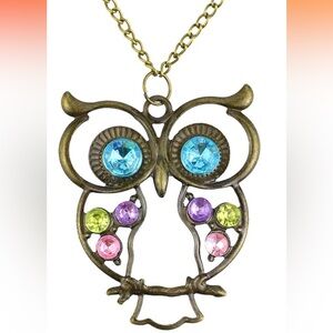 Big Eye Hollow Owl Chain Necklace